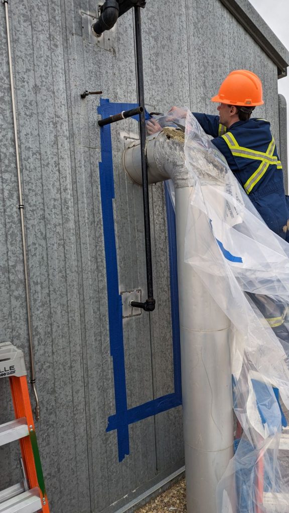 Glove bag abatement is a specialized technique used to contain and safely remove asbestos from pipes, valves, and other small fittings